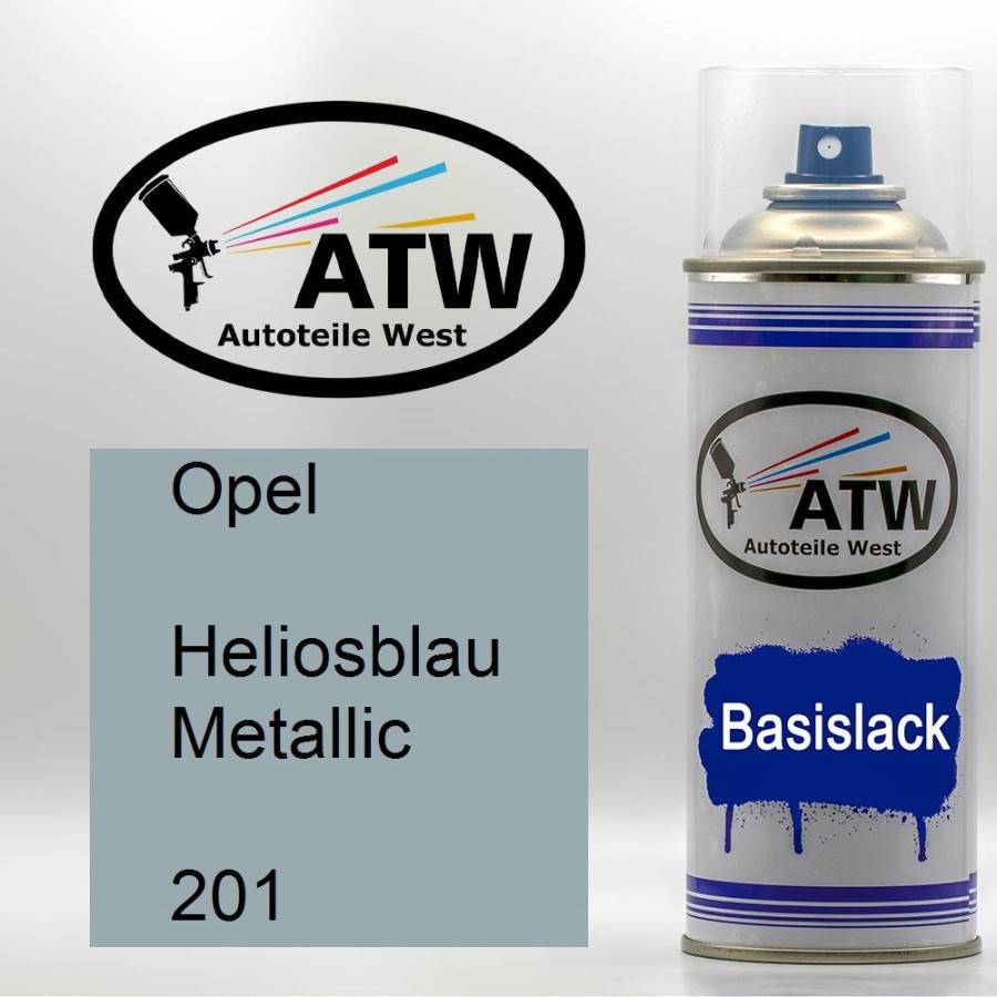 Opel, Heliosblau Metallic, 201: 400ml Sprühdose, von ATW Autoteile West.